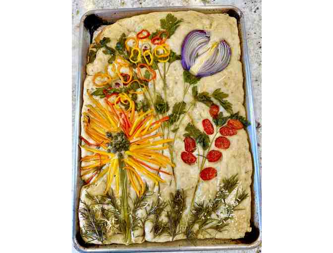 Focaccia Bread Garden Art Design Class and Lunch for Four (4)