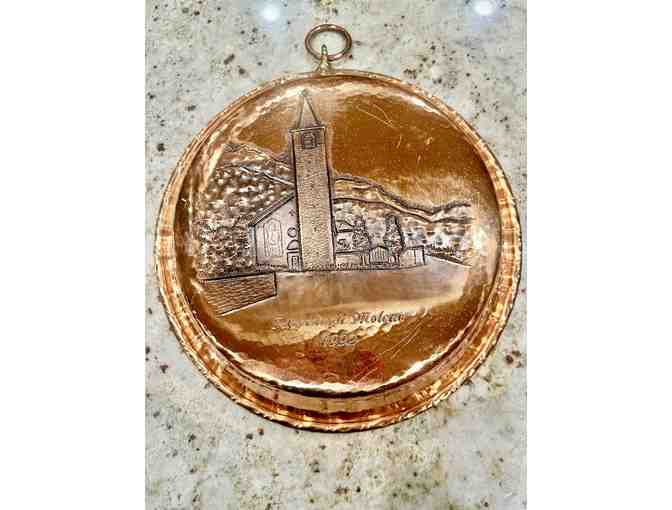 Vintage Copper Pan 'Ricordo di Molino 1992'