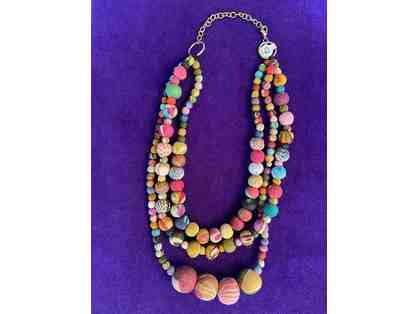Colorful Wooden Bead Necklace