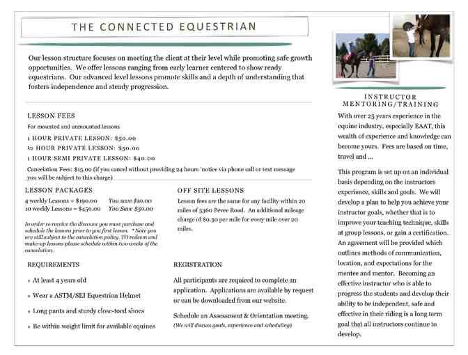 Horseback Riding Lesson - The Connected Equestrian LLC