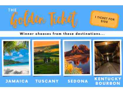 Golden Ticket Raffle for 1 of 4 Vacation Packages