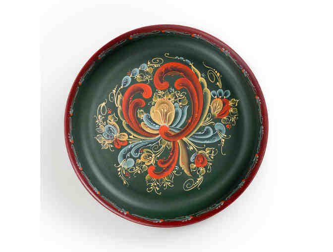 Bowl with Telemark Rosemaling by Ellen Kerbs