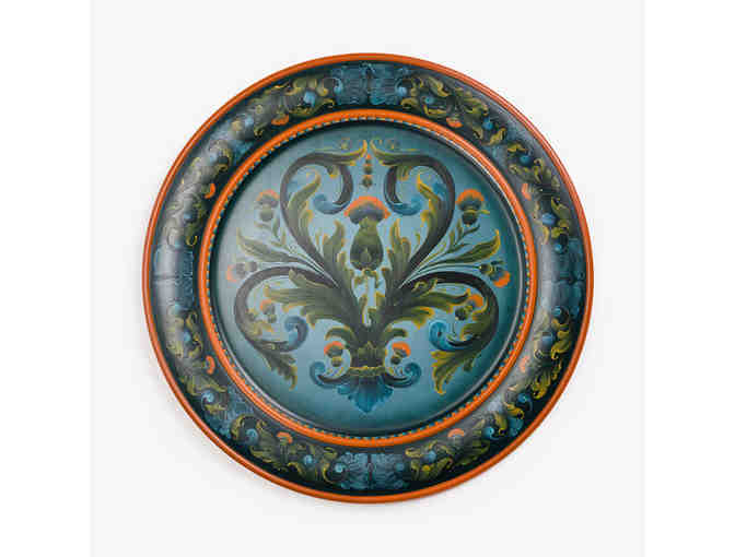 Plate with Valdres Rosemaling by Jan Norsetter
