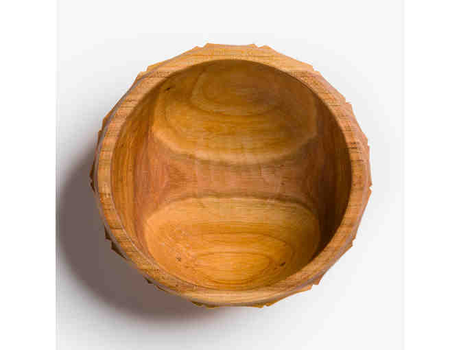 Turned Cherry Bowl with Carving by David Susag