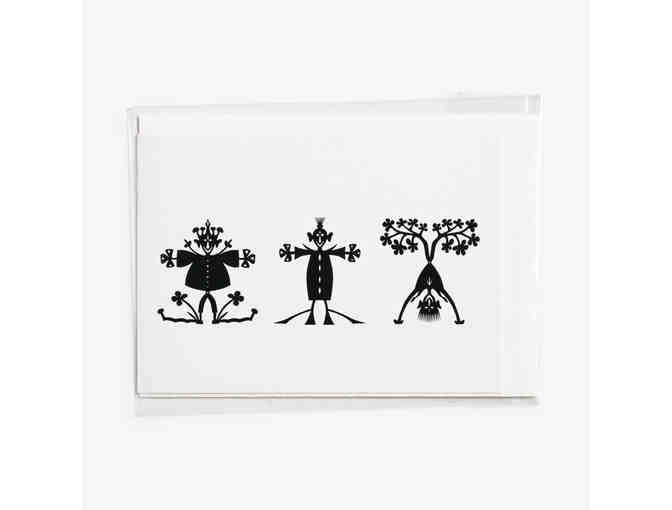 Set of Four Blank Cards with Paper Cut Designs by Danish Artist Torben Jalstrom Clausen