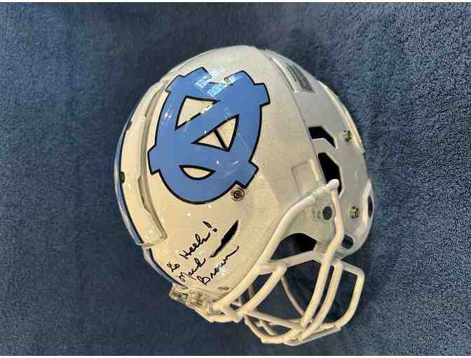 UNC Game Day Helmet Autographed by Hall of Fame Coach Mack Brown