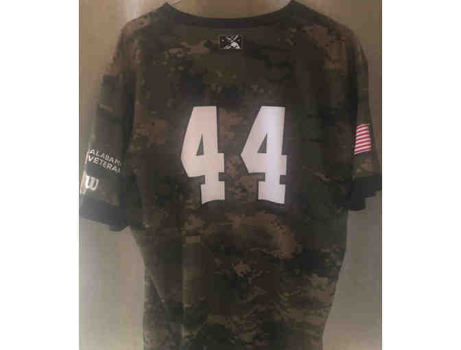 Birmingham Barons Jersey V neck Camouflage Honoring Alabama Veterans