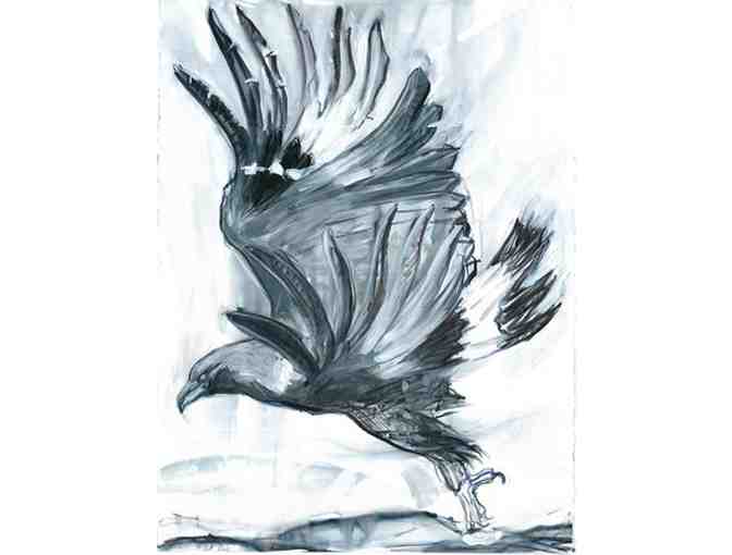 Wendy Klemperer - Signed 30'x 22' Eagle Ink & Gouache Painting