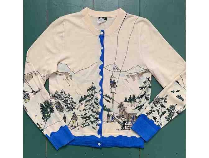 Vintage Ski Scene Sweater