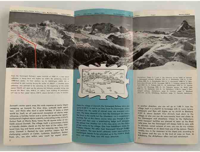 Zermatt Trail Map 1956