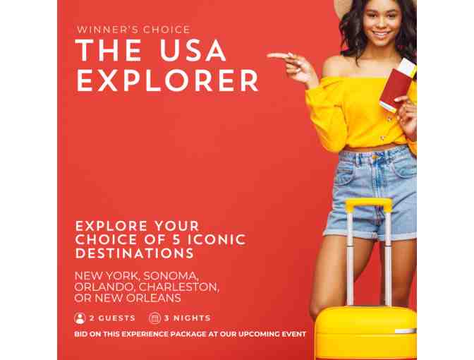 USA Explorer Package - Choose between 5 Popular USA Destinations: New York, Sonoma, Orland