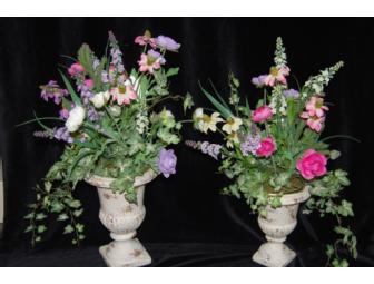 Floral Vases & Cherub