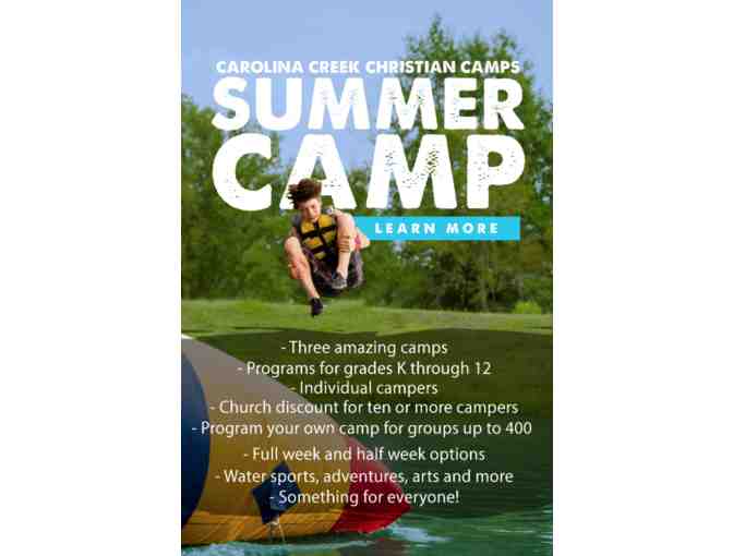 Carolina Creek Christian Camp - One Session at Creekside or The Wild