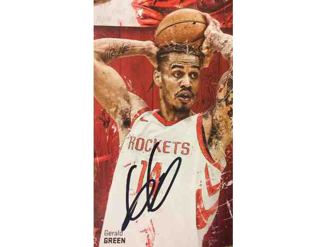 Houston Rockets Gerald Green Autographed Framed Poster