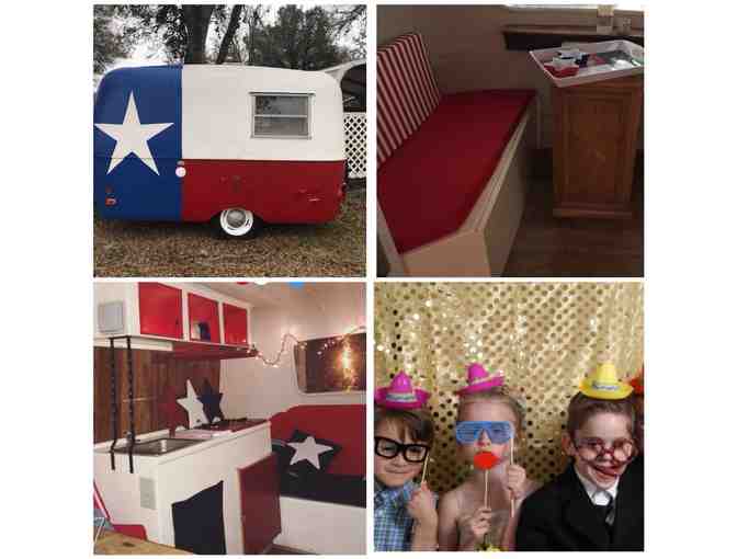 Tiny Texas Trailer Photo Booth Party Rental - Donated by Cheryl Macaluso.