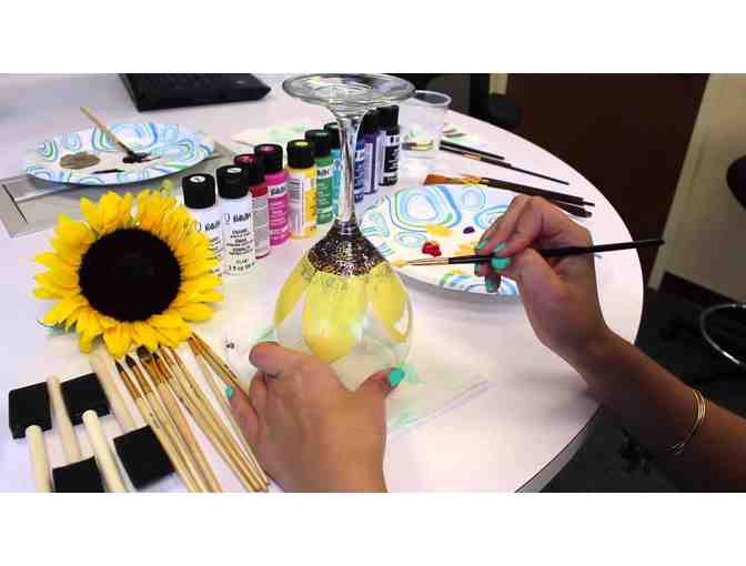 Wine Glass Painting Party for 6 - Amy Cassidy Art