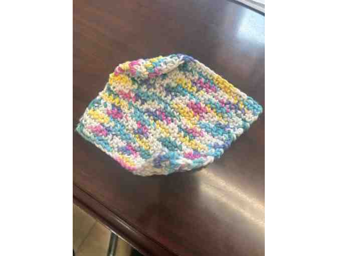 Pair of Locally Made Hand-Knit Small Dish Cloths