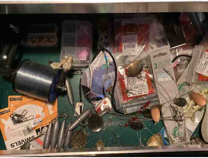 VINTAGE TACKLE BOX with Tackle and Lures