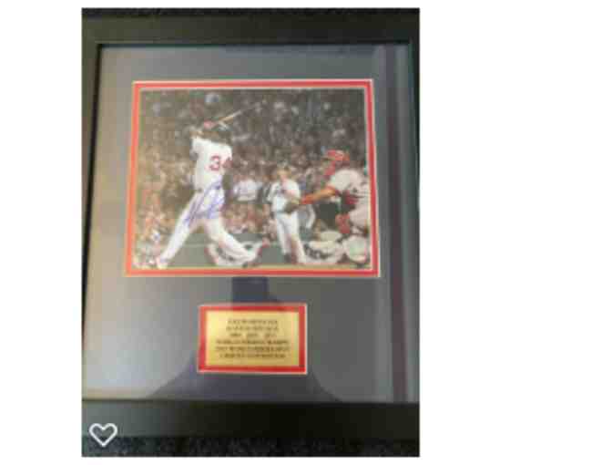 AUTOGRAPHED David Ortiz WORLD SERIES PHOTO - Photo 1