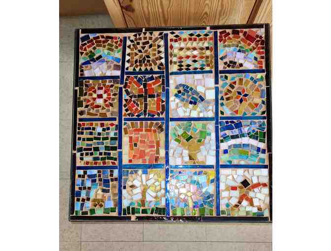 Class Project - Morning Glory Kinder | Stained Glass Mosaic Tile Table