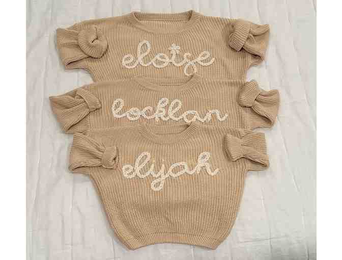 Custom Hand Embroidered Sweater OR Blanket by Little Stitch Sweater Co.