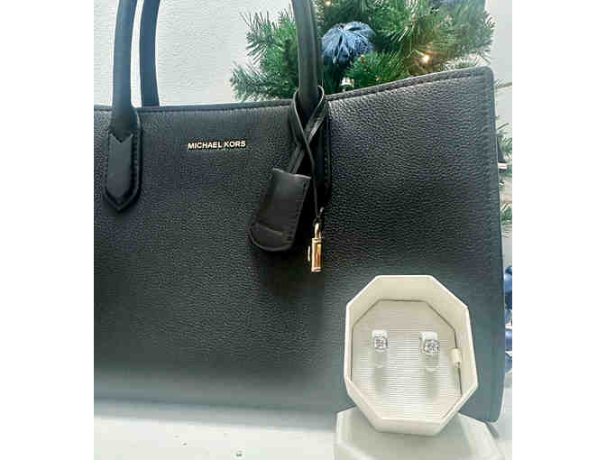 Michael Kors Purse & Swarovski Crystal Ear Rings - Photo 2