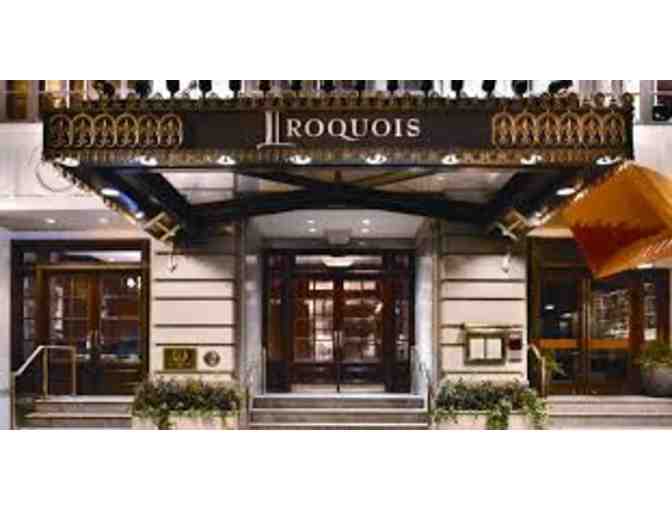 1 night stay at NYC hotel- Iroquois AND dinner at Mocha Burger