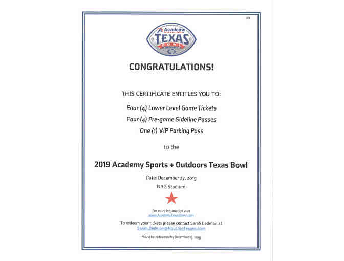 2019 Academy Sports & Outdoors Texas Bowl