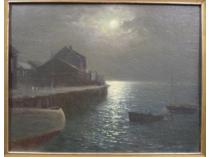 Sea Harbour in the Moonlight