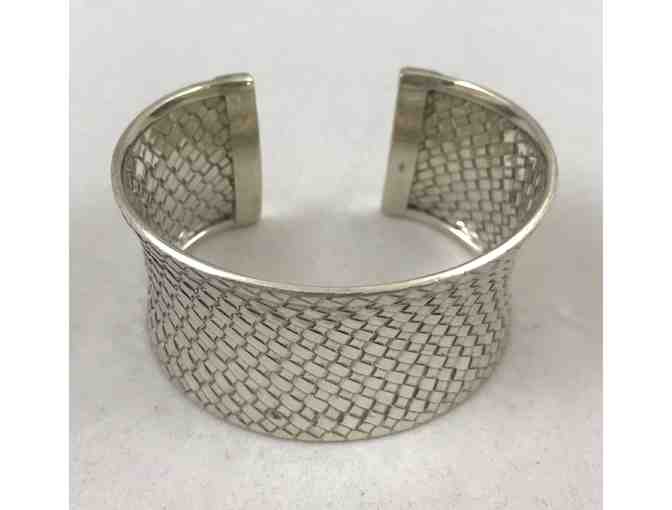 Sterling Silver Mexican Woven Cuff