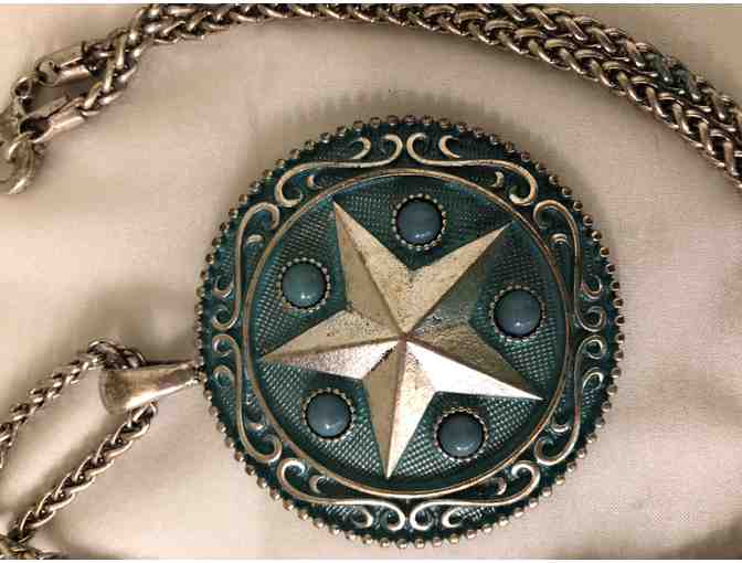 Torquoise Coloured Star Pendant Necklace