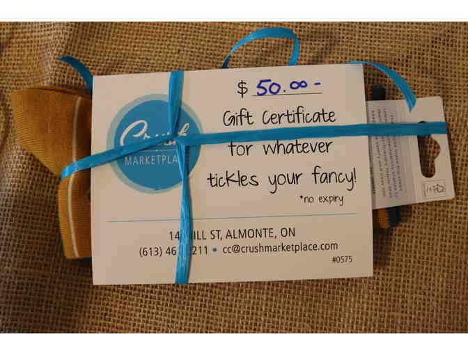 Crush Marketplace Gift Certificate and Bamboo Socks