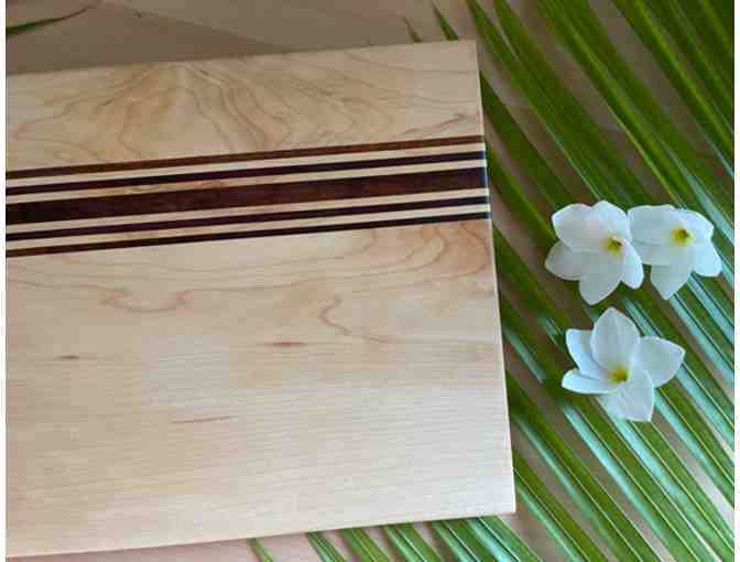 Maple Cutting Board 3 with Koa and Purple Heart Stringers by Keith Arakaki, Kauai