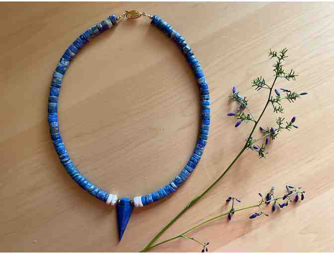 Lapis Heishi Necklace, Remember Kauai