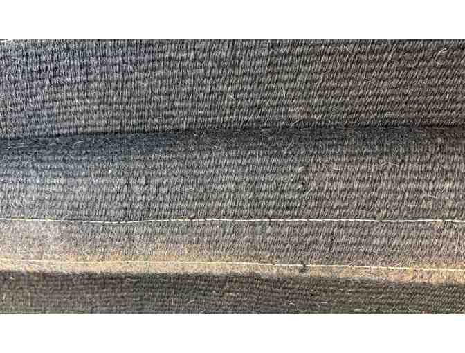 H. Bernatz Western Woven Saddle Blanket, Black with Leather