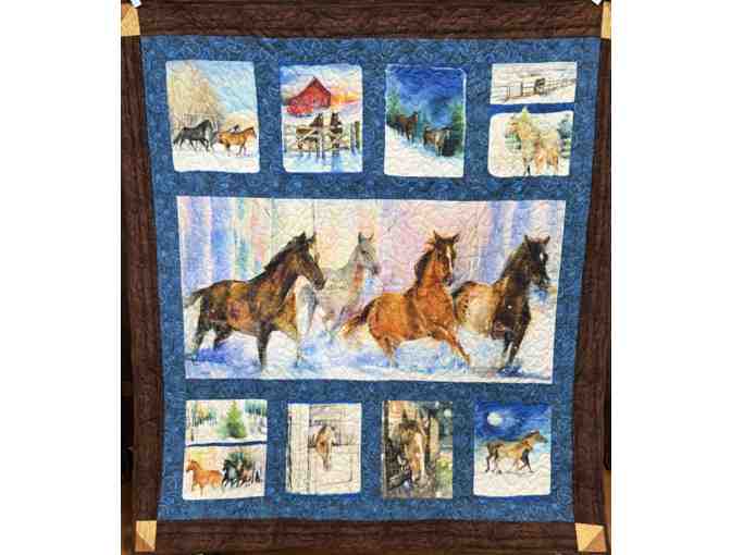 Beautiful Winter Horse Quilt - Photo 1