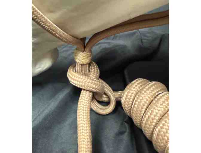 Buckaroo Leather Deluxe Rope Halter with Lead, Tan