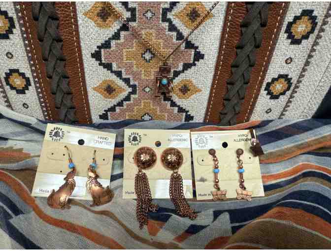 Wrangler Crossbody Purse, Horse Scarf, and Handcrafted Jewelry