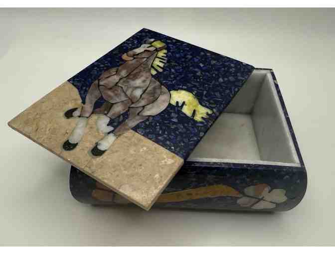 Lapis Stone Jewerly Box with $50 Gift card to JNash Boutique and Necklace