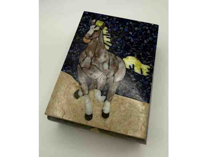 Lapis Stone Jewerly Box with $50 Gift card to JNash Boutique and Necklace