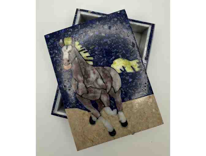 Lapis Stone Jewerly Box with $50 Gift card to JNash Boutique and Necklace