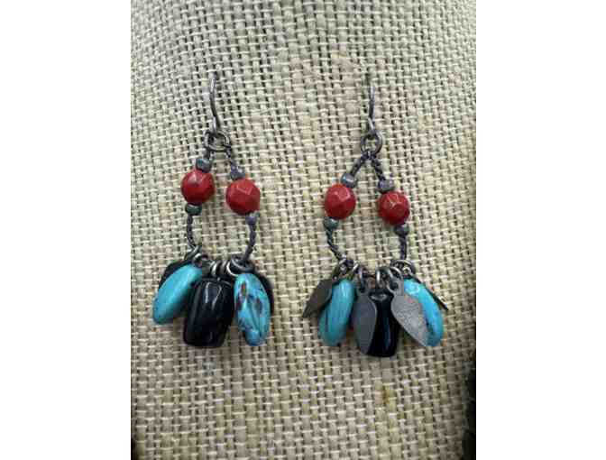 Lillian Pit Mask Pin and Southwest Turquoise Set