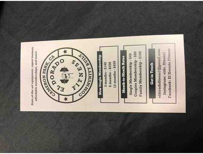 El Dorado Fitness Three (3) Month Membership and Gift Basket