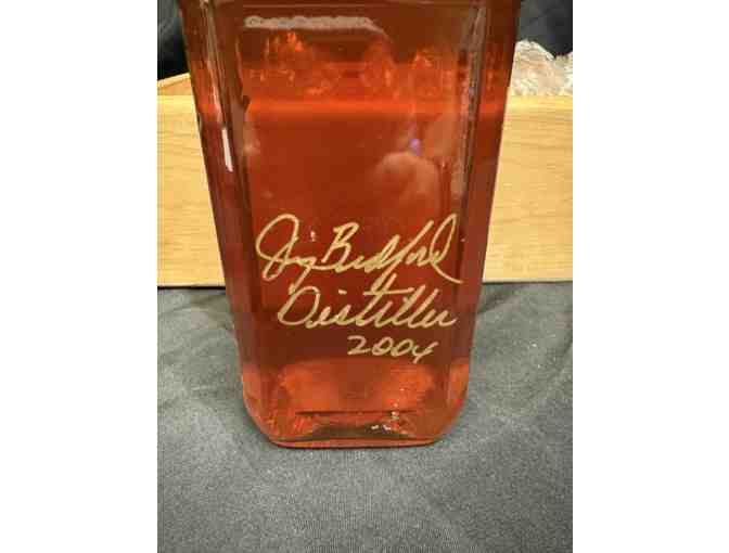 Jack Daniel's Signed Bottle by Master Distiller Jimmy Bedford & Embossed Rocks Glasses