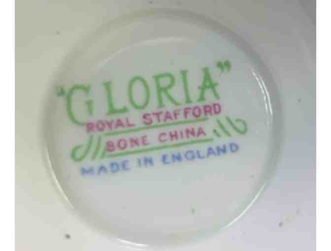 Royal Stafford Green Gloria Tea Cup and Saucer with Gold Accents