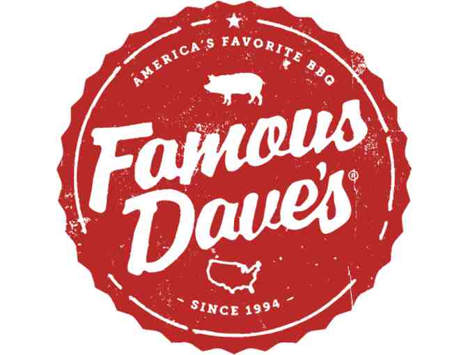 $20 Famous Dave's Bar-B-Que Certificate