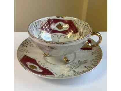 Iridescent Pearl and Rose Tea Set