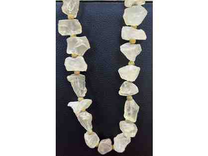 Choker with Chunky White Citrine Crystals-Lot 69