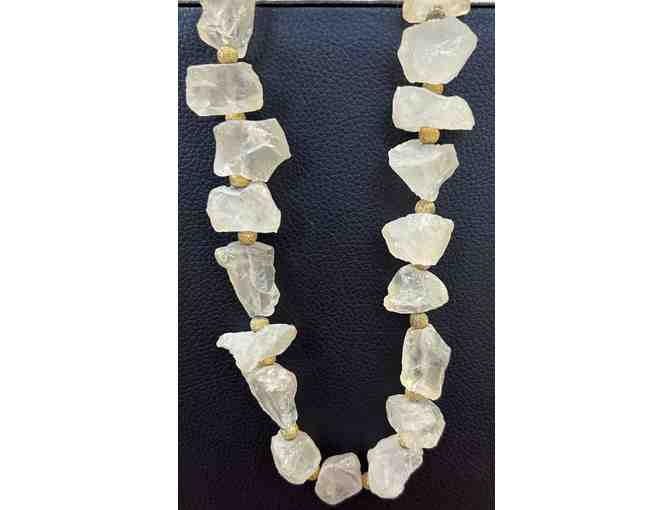 Choker with Chunky White Citrine Crystals-Lot 69 - Photo 1