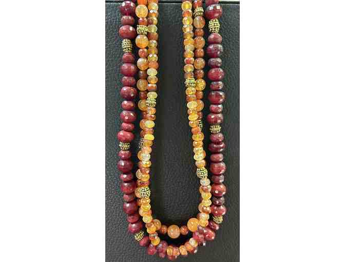 Choker with Red and Orange Carnelians-Lot 65